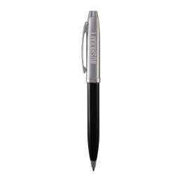 Custom Sheaffer 100 Glossy Black and Chrome Ballpoint Pen - Black
