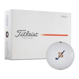 Custom Titleist Velocity Golf Balls - 12 Pack - White