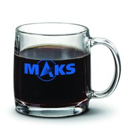 Custom Nordic Glass Coffee Mug - 13 oz - Imprinted - Clear