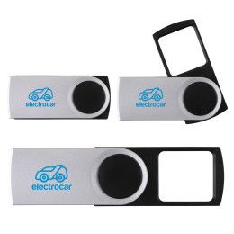 Custom Scholar Pocket Magnifier - Metallic Silver with Black