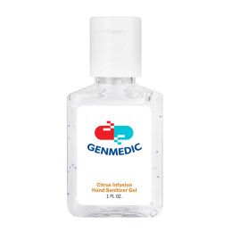 Custom Hand Sanitizer Gel With Moisture Beads: 1 oz Rectangle Bottle - Blue Custom Hand Sanitizer Gel With Moisture Beads: 1 oz Rectangle Bottle - Blue