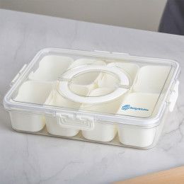 Custom Charcuterie To Go Snack Tray - Clear with white Custom Charcuterie To Go Snack Tray - Clear with white