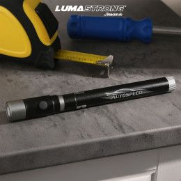Custom ReNew Rechargeable Telescopic Work Flashlight - Black 