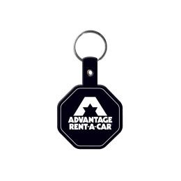 Custom Stop Sign Flexible Key Tag - Black