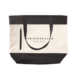 Custom Shoreline Nautical Tote - Black