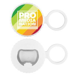 Custom Fidget Spinner Bottle Opener - White