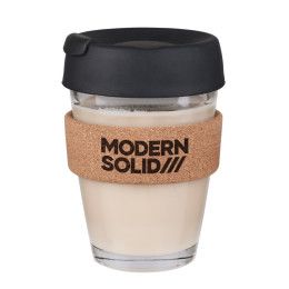 Custom 11.8 oz Glass & Cork To-Go Tumbler - Clear