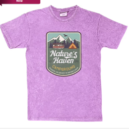 Custom Full Color Unisex Acid Washed T-Shirt - Lavender