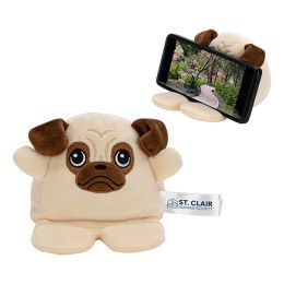 Custom Phone Pals Weighted Plush Phone Holder - Pug Custom Phone Pals Weighted Plush Phone Holder - Pug