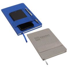 Custom Council Textured Journal with Phone + Pen Holder - All color Custom Council Textured Journal with Phone + Pen Holder - All color