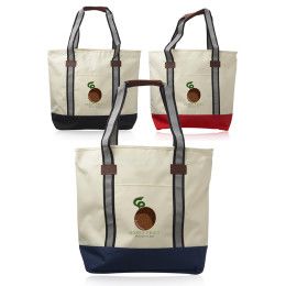 Custom Large Sea Coast Polyester Tote Bags - All Colors 