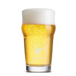 Custom Hamburg Beer Glass - Deep Etch - Clear