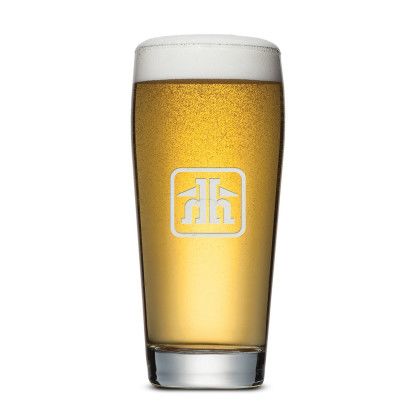 Custom Wilmington Beer Glass - Deep Etch 16oz - Clear Custom Wilmington Beer Glass - Deep Etch 16oz - Clear