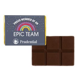 Custom Epic Team Molded Chocolate Bar 1oz - Dark Chocolate 