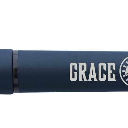 Custom Cali Stylus Gel Pen - Indigo Blue with black