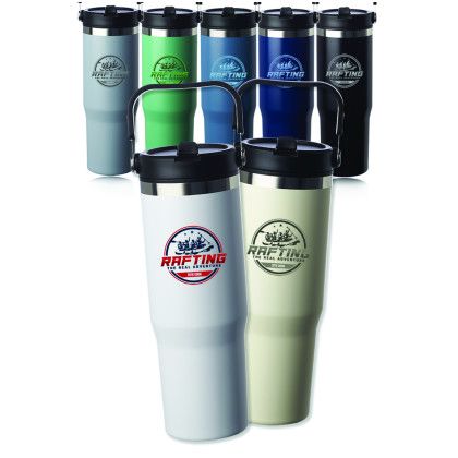 Custom Bayview 30 oz. Stainless Steel Travel Mug with Plastic Liner - All color