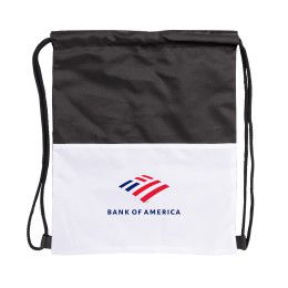 Custom Sublimated Drawstring Bag - Black