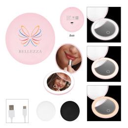 Custom LED Mirror With Dual Magnification - All color