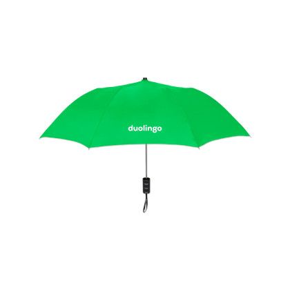 Custom Elite Compact Folding Umbrella- Solid Colors - Lime green