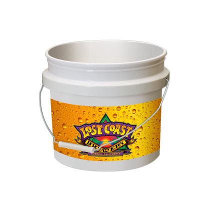 Custom 3.5" Gallon Custom Metal Handle Bucket - White
