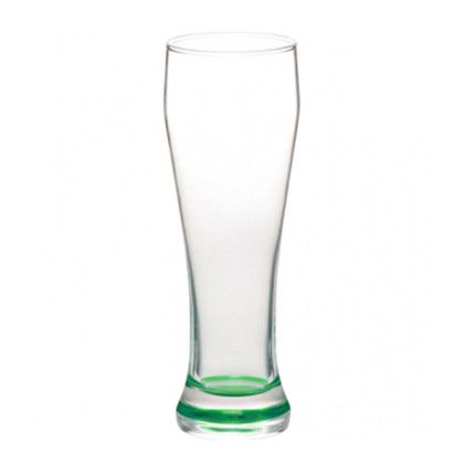 Custom Ravik Pilsner Glasses - 19 oz. - Color Bottom - Green