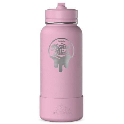 Custom 32 oz. Hydrapeak Insulated Water Bottle w/Straw Lid - Cotton Pink Custom 32 oz. Hydrapeak Insulated Water Bottle w/Straw Lid - Cotton Pink