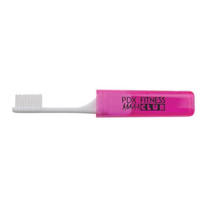 Custom Travel Toothbrush - Pink