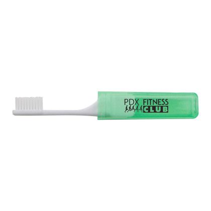 Custom Travel Toothbrush - Green 
