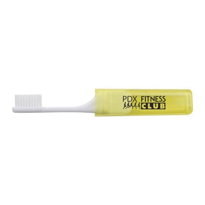 Custom Travel Toothbrush - Yellow 