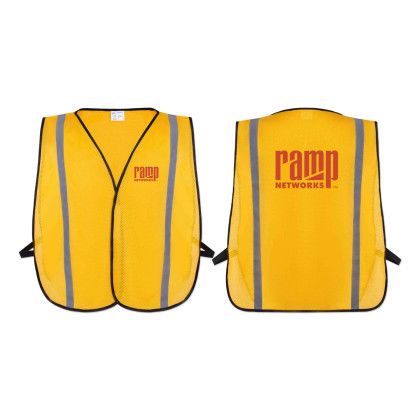 Custom Poly Mesh Non-ANSI Safety Vest -  Gold