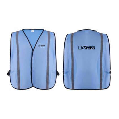 Custom Poly Mesh Non-ANSI Safety Vest - Light blue