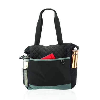 Custom Montecarlo Shoulder Bags with Front Pocket - Black - Display