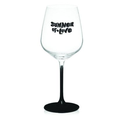 Custom 17.5 oz. Lead Free Wine Glasses - COLOR - Black
