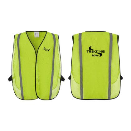 Custom Poly Mesh Non-ANSI Safety Vest - Neon green