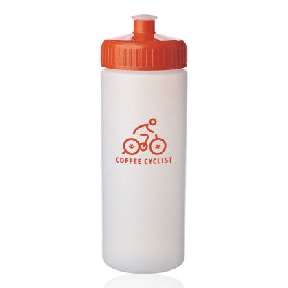 Custom 20 oz. Frosted Plastic Water Bottles - Orange Custom 20 oz. Frosted Plastic Water Bottles - Orange