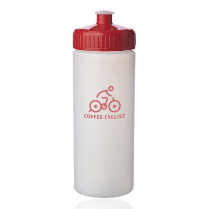 Custom 20 oz. Frosted Plastic Water Bottles - Red Custom 20 oz. Frosted Plastic Water Bottles - Red