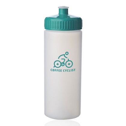 Custom 20 oz. Frosted Plastic Water Bottles - Teal Custom 20 oz. Frosted Plastic Water Bottles - Teal