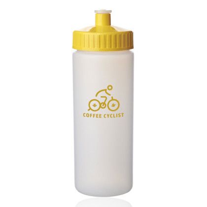 Custom 20 oz. Frosted Plastic Water Bottles - Yellow Custom 20 oz. Frosted Plastic Water Bottles - Yellow