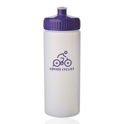 Custom 20 oz. Frosted Plastic Water Bottles - Purple Custom 20 oz. Frosted Plastic Water Bottles - Purple