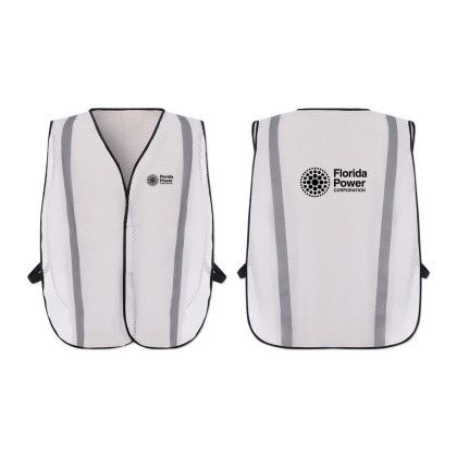 Custom Poly Mesh Non-ANSI Safety Vest - White