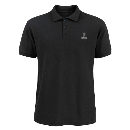 Custom Screen Printed Men's 50/50 Polo Shirt - Black 