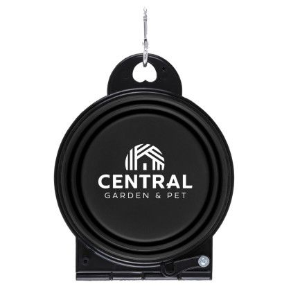 Custom Dual Collapsible Pet Bowl - Black Custom Dual Collapsible Pet Bowl - Black