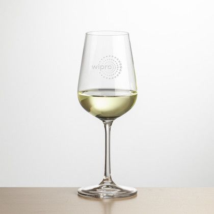 Custom Laurent Wine Glass 12 oz - Deep Etch - Clear 