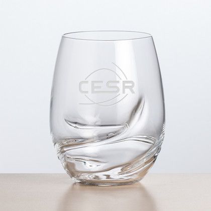 Custom Bartolo Stemless Wine Glass 16.5 oz - Deep Etch