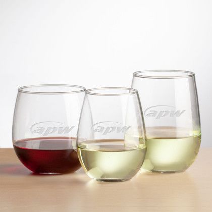 Custom Ossington Stemless Wine Glass - 16.75 oz - Deep Etch