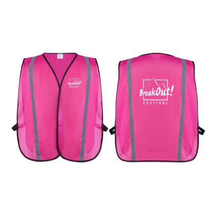 Custom Poly Mesh Non-ANSI Safety Vest - Pink