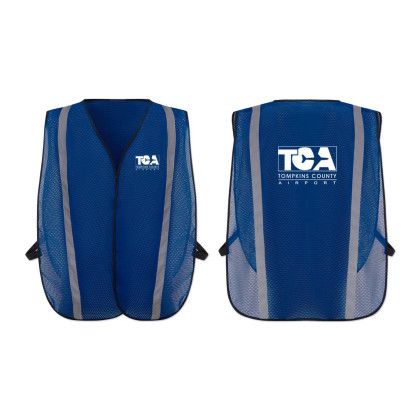 Custom Poly Mesh Non-ANSI Safety Vest - Royal blue
