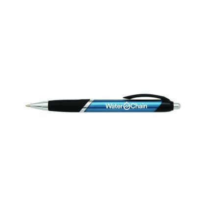 Custom Montabella Click Pen with Large Comfort Grip - Sky Blue 