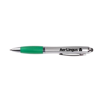 Custom HS Silver Pen Stylus and Color Accent - Silver/green