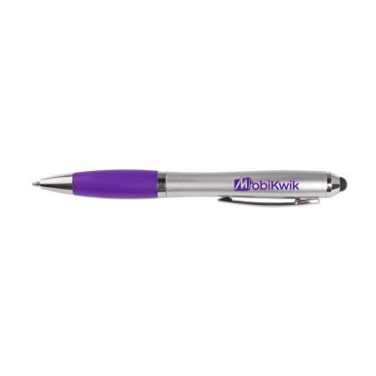 `Custom HS Silver Pen Stylus and Color Accent - Silver/purple
